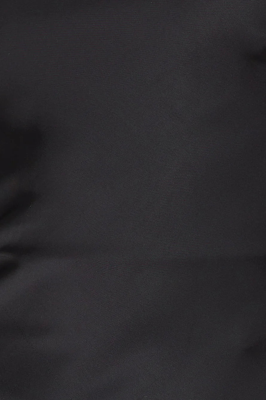 Twilight Setting Satin Midi Dress Black
