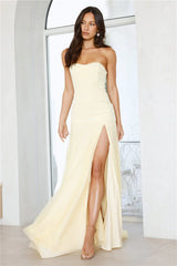 Candlelit Soirée Strapless Maxi Dress Butter
