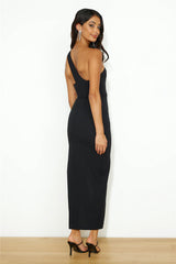 Glam Era Midi Dress Black