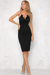 Golden Child Midi Dress Black