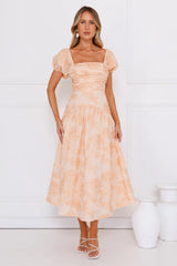 Experience Best Dressed Midi Dress Peach