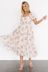 Molly Midi Dress | Cream Floral