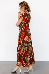 Cassie Short Sleeve Dress | Copper Floral