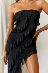 Fantasy Fusion Midi Dress Black