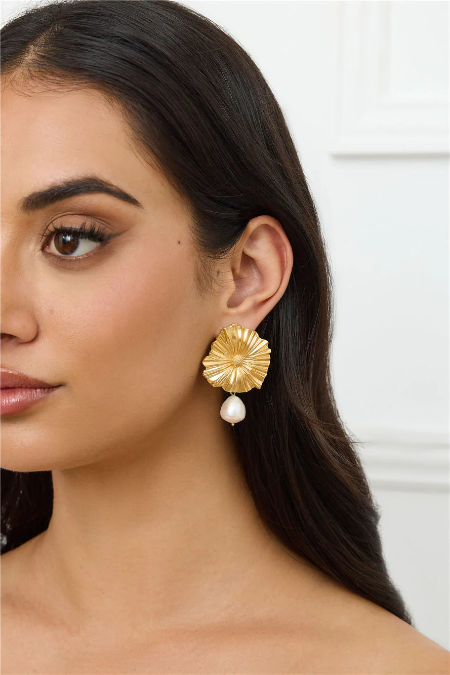 18k Gold Plated Solina Earrings Gold