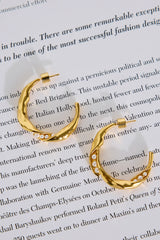 18k Gold Plated Chic Open Hoop Earrings Gold