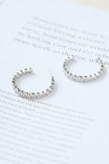 925 Silver High Shine Earrings Silver