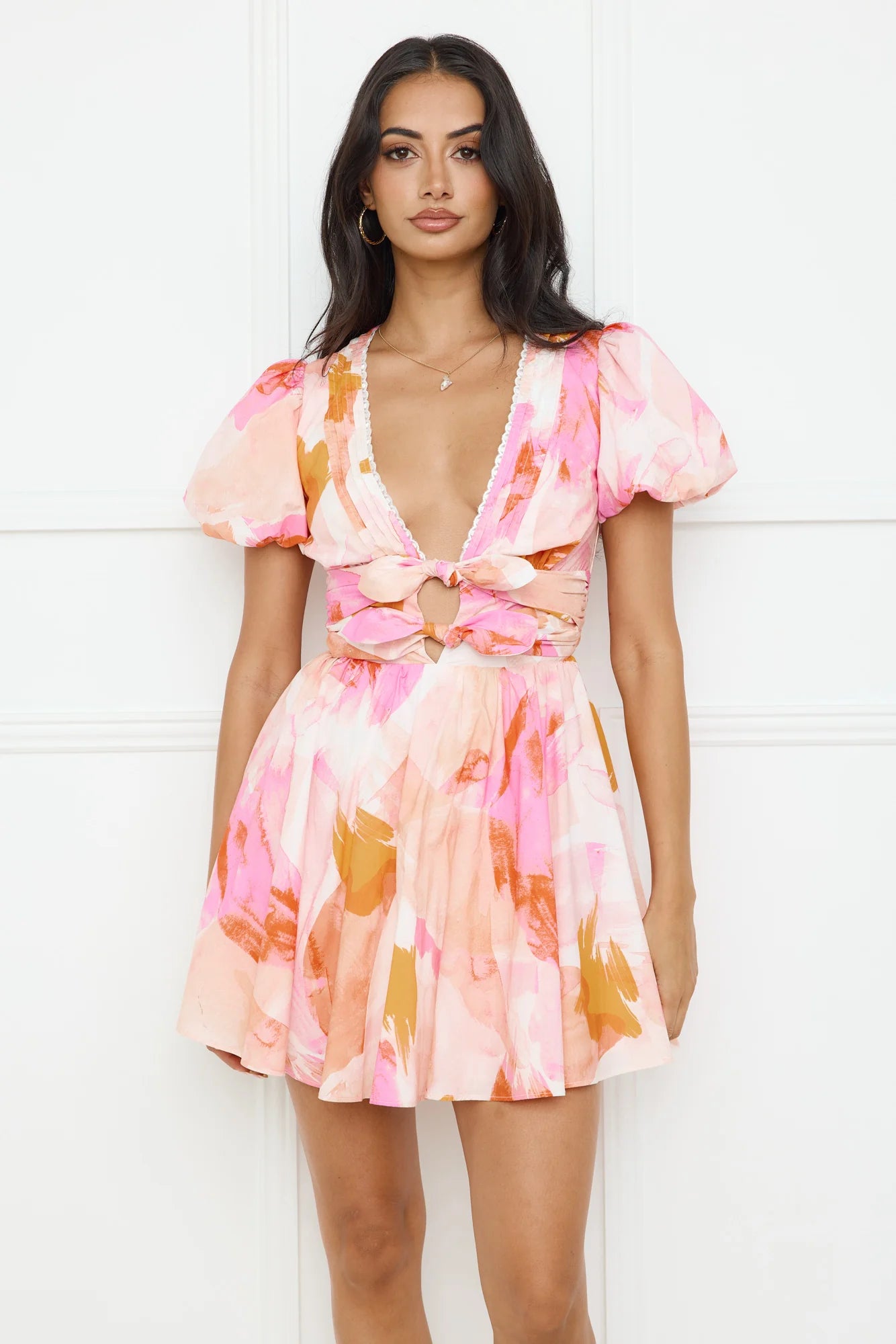 Cherry Bombshell Mini Dress Pink
