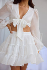 Daylight Loving Mini Skirt White