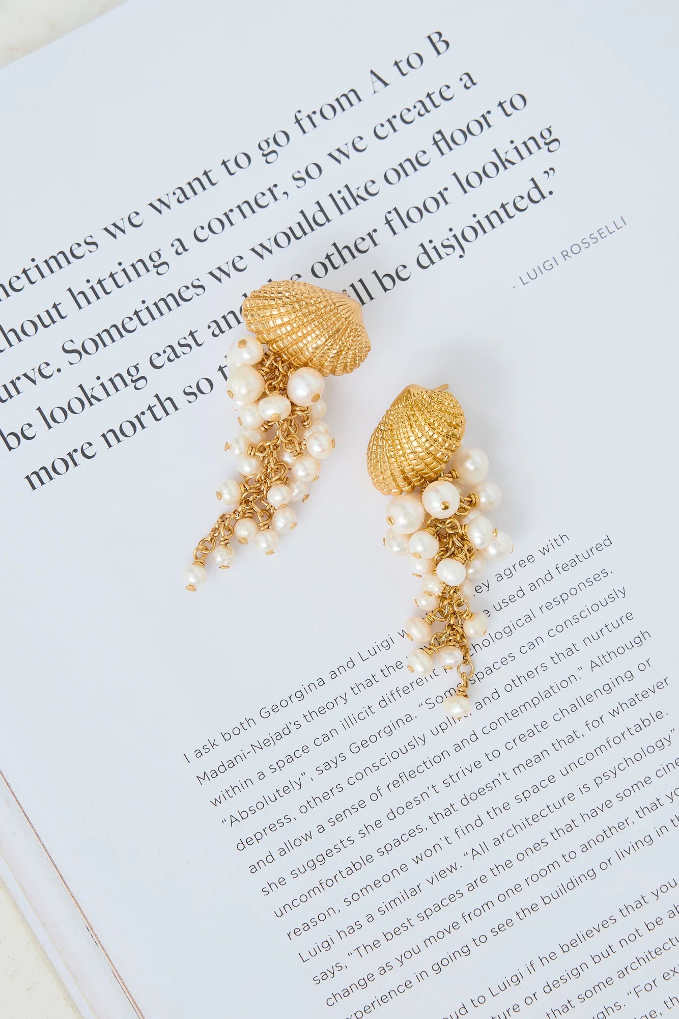 18k Gold Plated Seashell Cove Earrings Gold