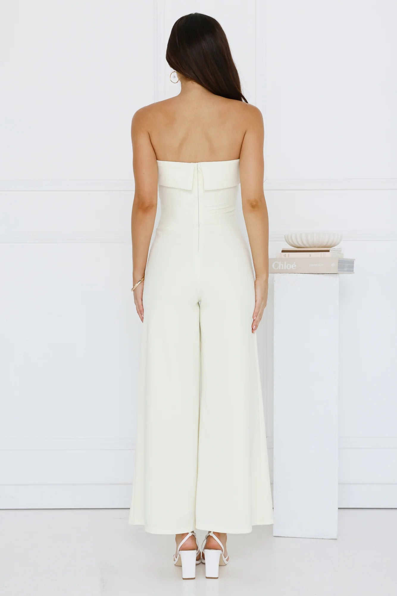After Hours Elixir Strapless Jumpsuit Yellow
