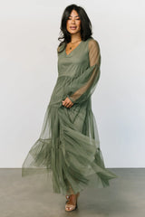 Hoffman Tulle Maxi Dress | Olive