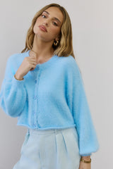 Cloud Nine Fluffy Cardigan Blue