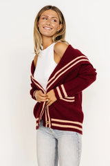 Corbett Knit Cardigan | Burgundy