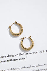 18k Gold Plated Ashanti Hoop Earrings Gold