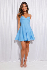 Flirt With Me Mini Dress Blue