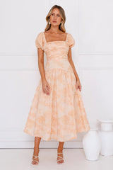 Experience Best Dressed Midi Dress Peach