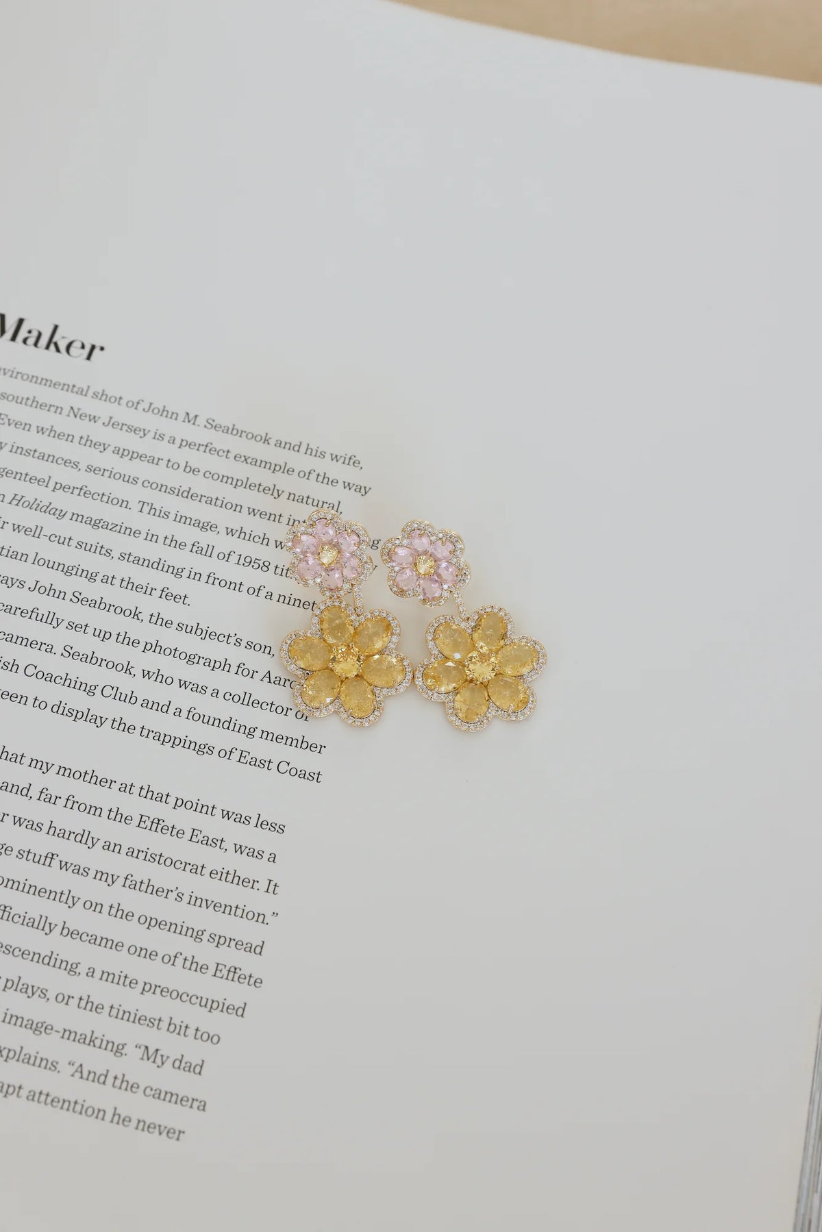 18k Gold Plated Summer Flower Earrings Gold
