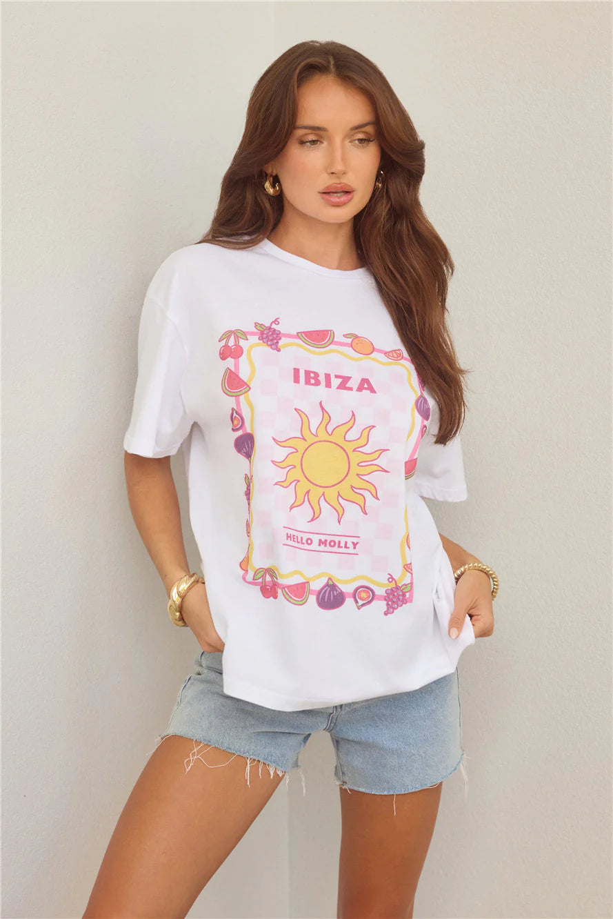 BASE Tropical Ibiza Oversized T-Shirt White