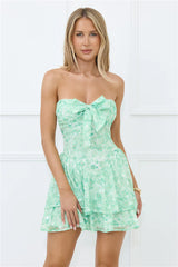 Empowered Vibe Strapless Mini Dress Green
