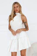 Creating Magic Satin Mini Dress Champagne