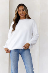 Winter Escape Knit Sweater White