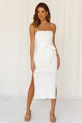 Ways I Loved You Knit Midi Dress White