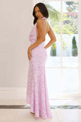 Garden Gems Halter Maxi Dress Lilac