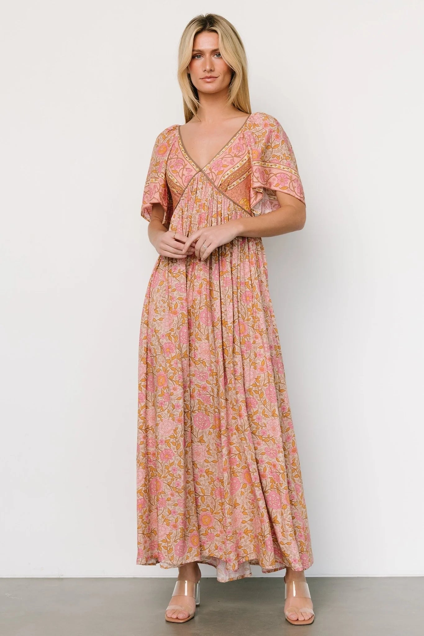 Evanthia Maxi Dress | Vintage Blush Print