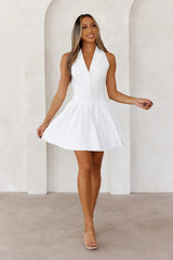 Business Chic Mini Dress White