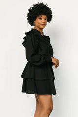 Maylee Tiered Short Dress | Black