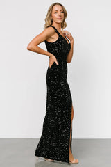 Marilyn Sequin Maxi Gown | Black