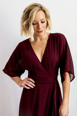 Lilly Wrap Maxi Dress | Burgundy