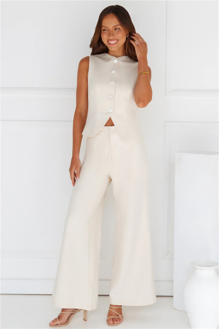Tailored 'Fit Vest Beige