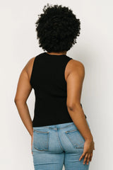 Cruz Knit Tank Top | Black