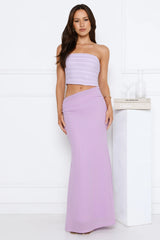 Babe Glow Strapless Maxi Dress Lilac