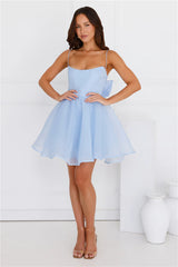 Gorgeous Gatherings Mini Dress Blue