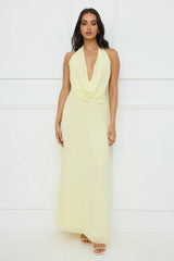 Trixie Halter Maxi Dress Yellow