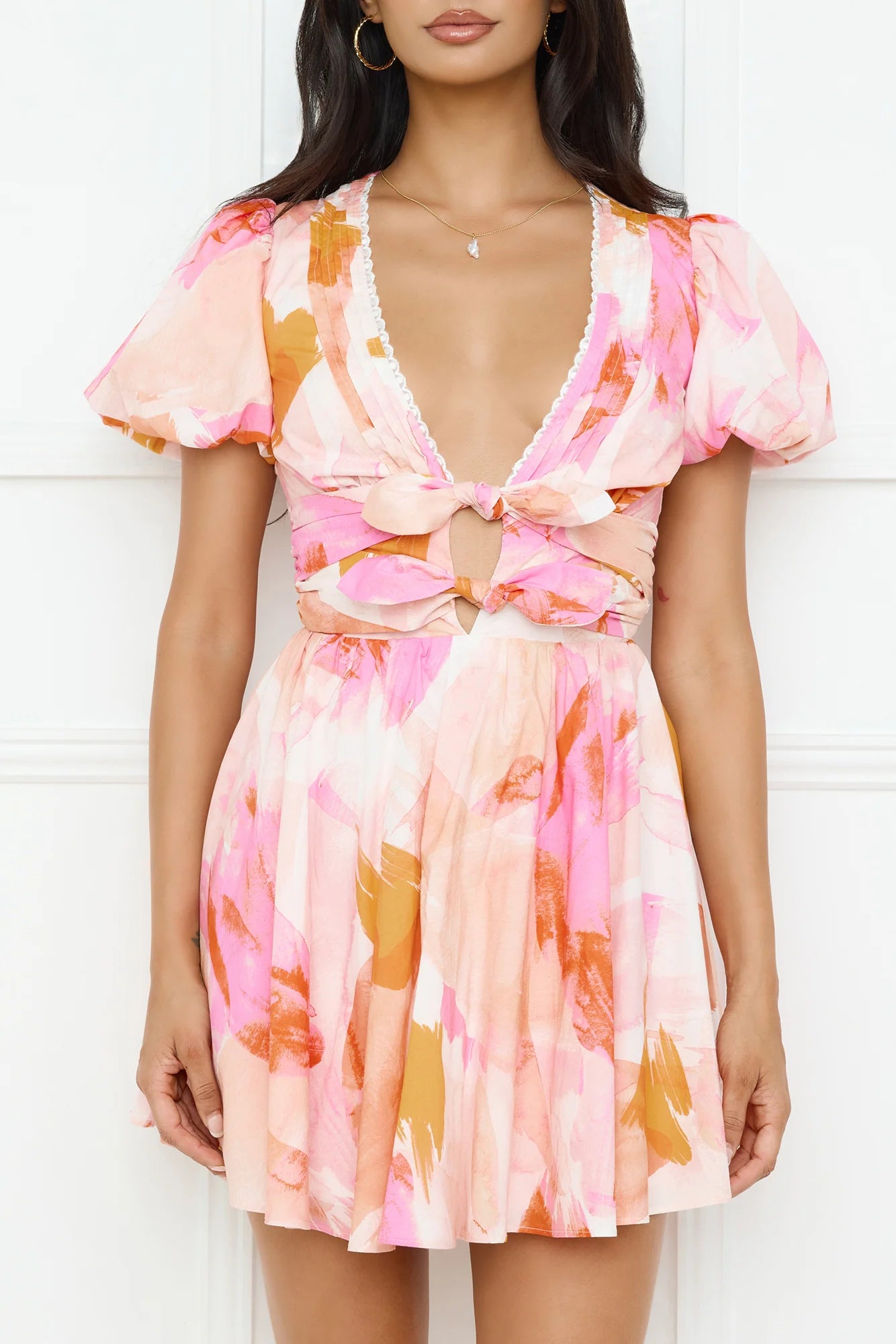 Cherry Bombshell Mini Dress Pink