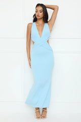 Electric Kiss Maxi Dress Blue