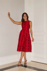 All Things Girly Midi Dress Red