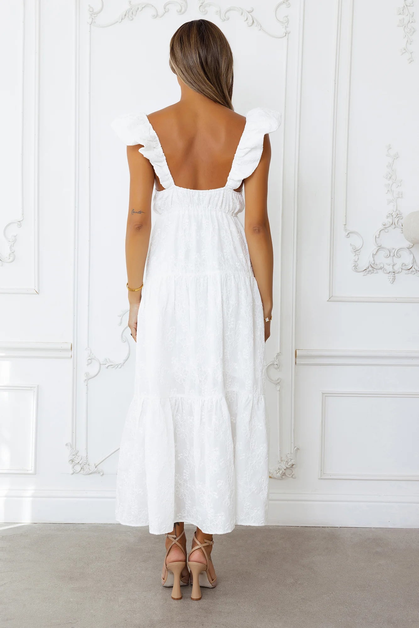 Beachy Charms Maxi Dress White