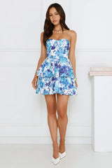 City Soirée Strapless Mini Dress Blue