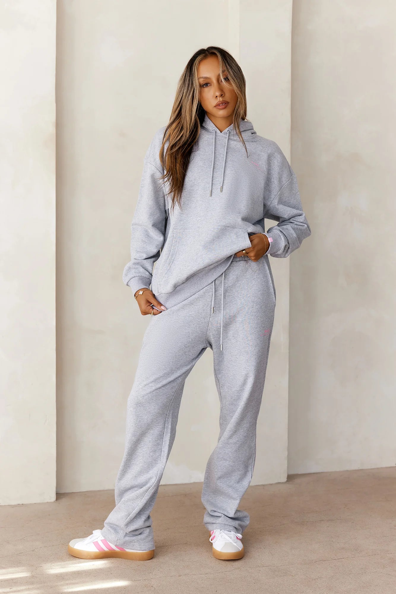 BASE Straight Leg Sweatpants Grey Marle