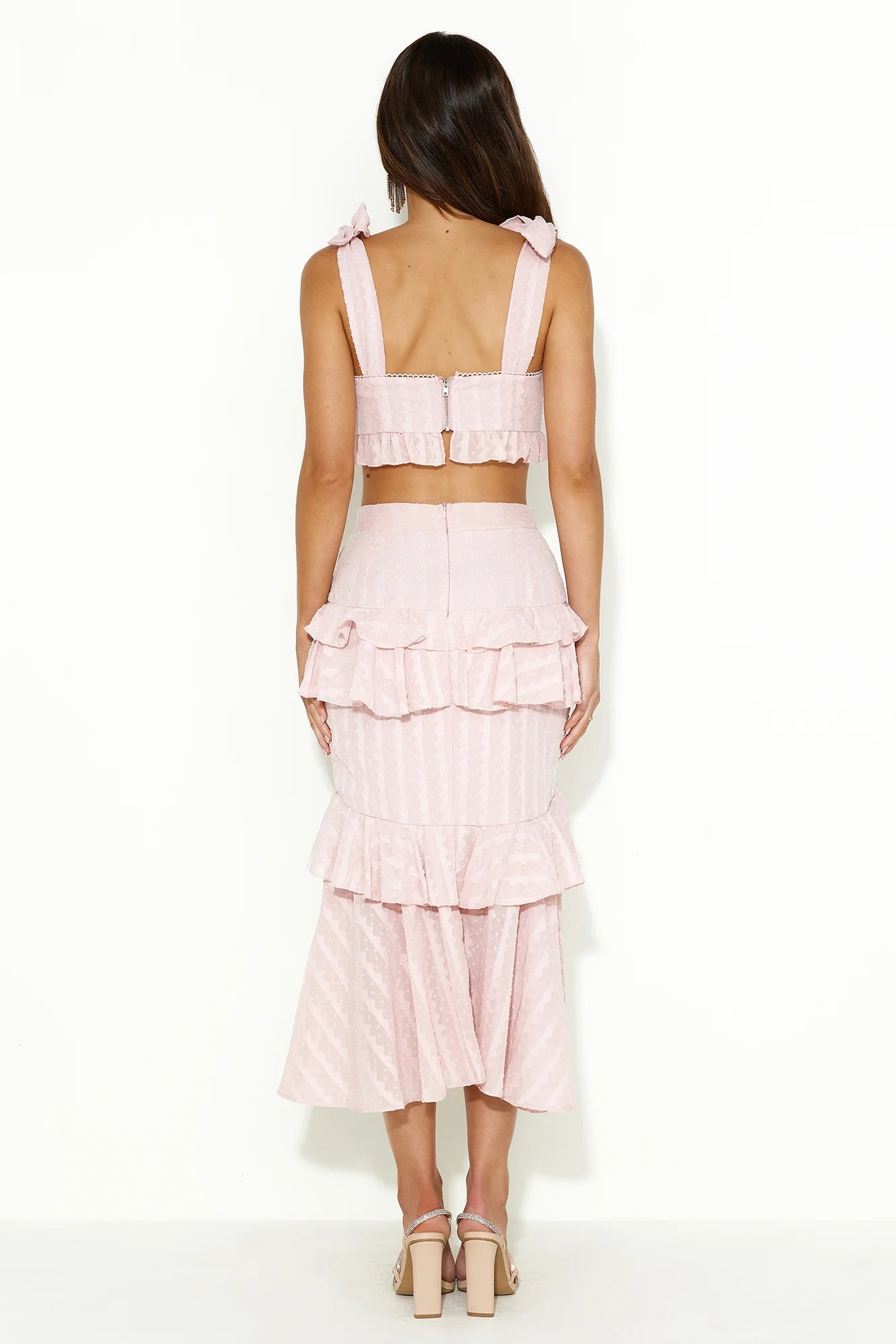 Dainty Moment Midi Skirt Pink