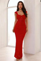 Bodycon Extravaganza Maxi Dress Red