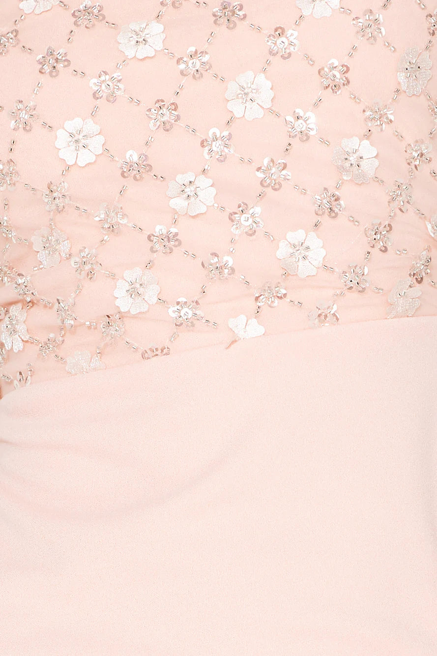 Fancy Details Mini Dress Pink