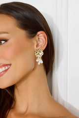18k Gold Plated Underwater Pearl Earrings Gold
