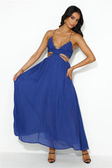 Frolicking Lover Maxi Dress Navy