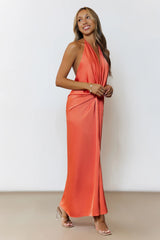 Through My Soul Halter Maxi Dress Orange